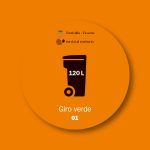 Adesivo giro verde 120 litri
