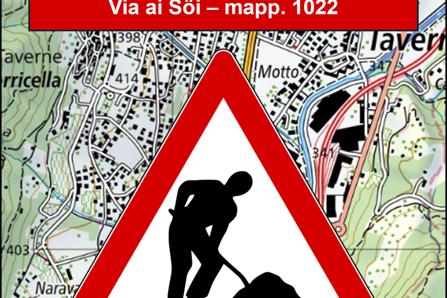 Inizio cantiere in Via ai Söi – mapp. 1022 da mercoledì 14.05.2025