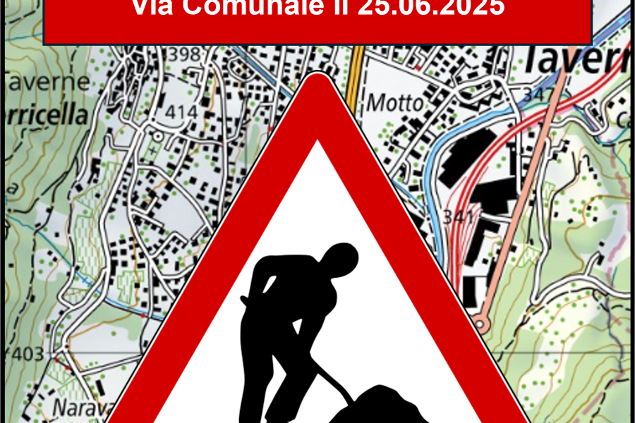 Cantiere – strada sbarrata Via Comunale il 25.06.2025