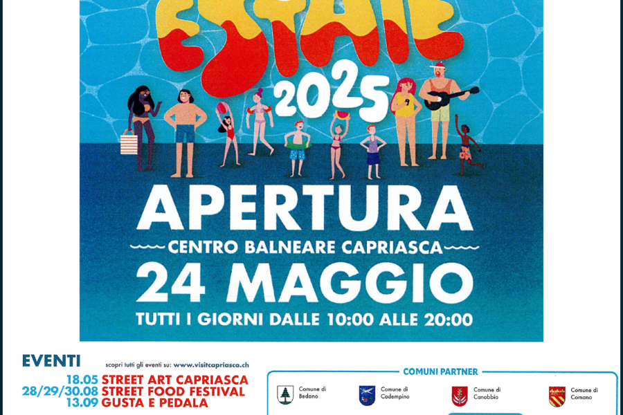 Comune partner presso L’Arena sportiva di Capriasca – avviso alla popolazione e tariffe