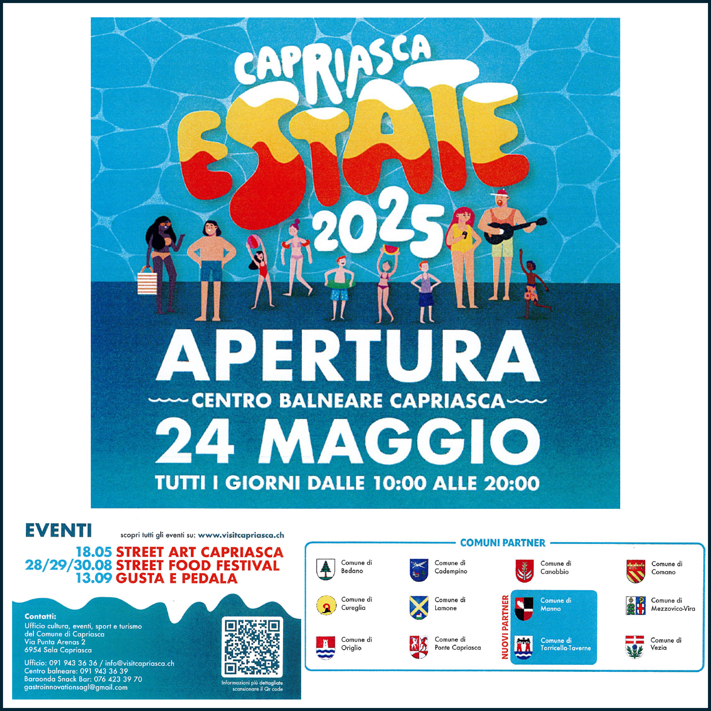 Comune partner presso L’Arena sportiva di Capriasca – avviso alla popolazione e tariffe