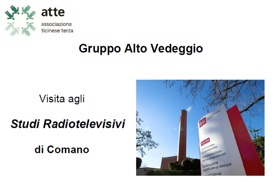 Gruppo ATTE – passeggiata del 17 luglio agli studi radiotelevisivi di Comano