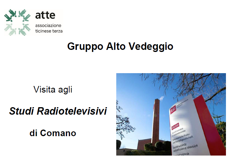 Gruppo ATTE – passeggiata del 17 luglio agli studi radiotelevisivi di Comano