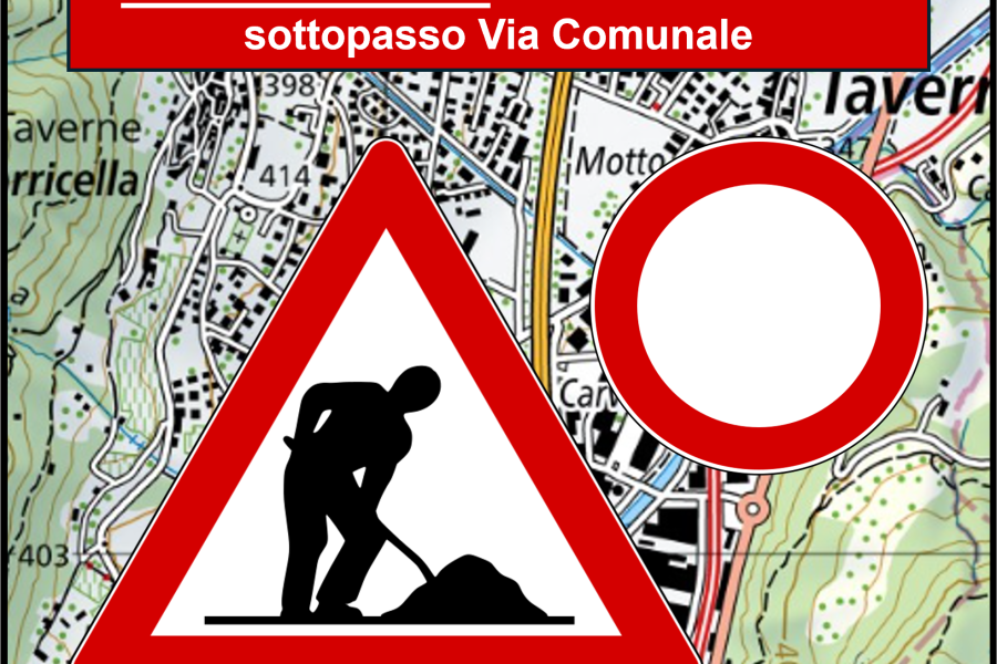 Cantiere sottopassaggio Via Comunale dal 01.09 al 19.11.2025 (nuova data)
