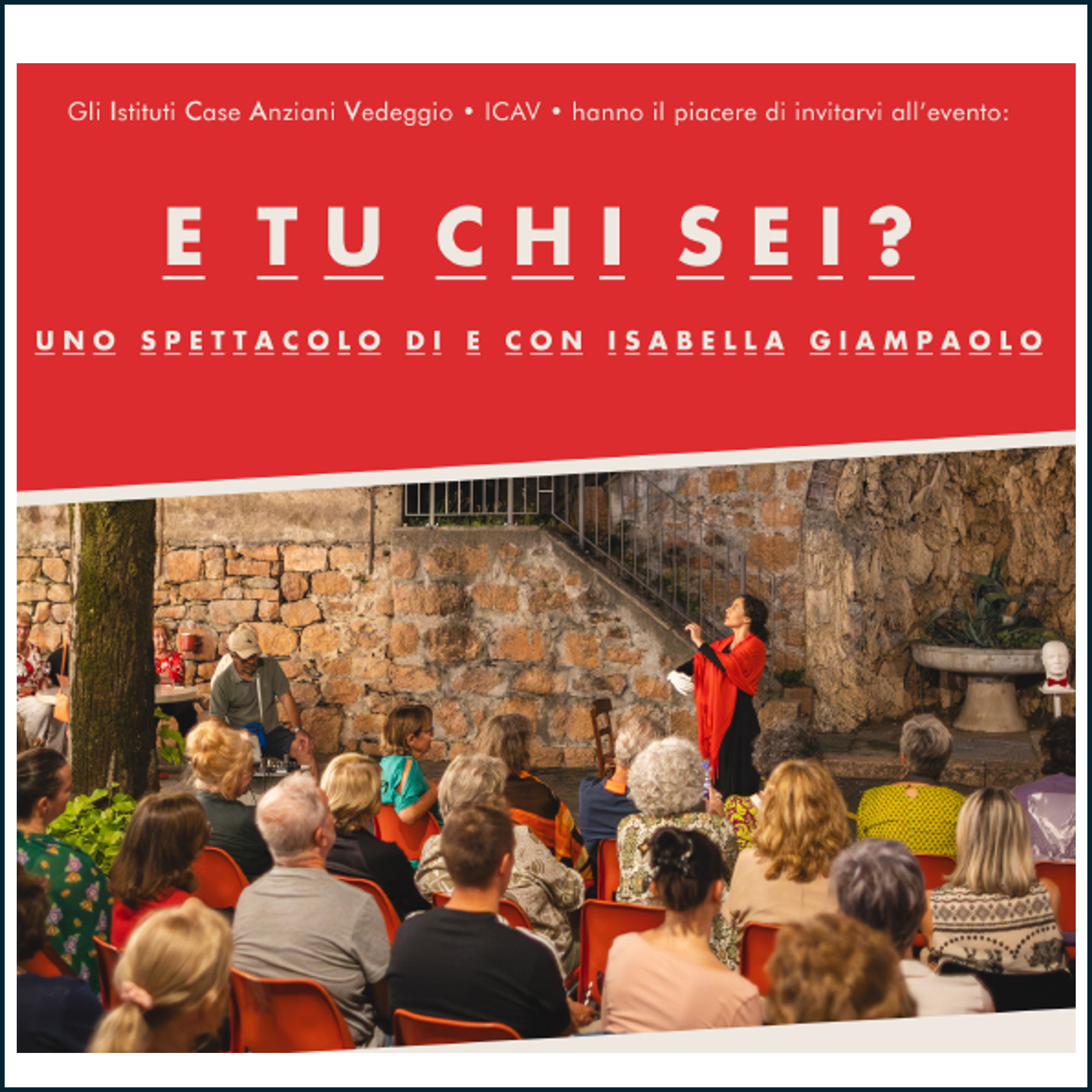 “E tu chi sei?” – invito spettacolo ICAV del 20 novembre 2025