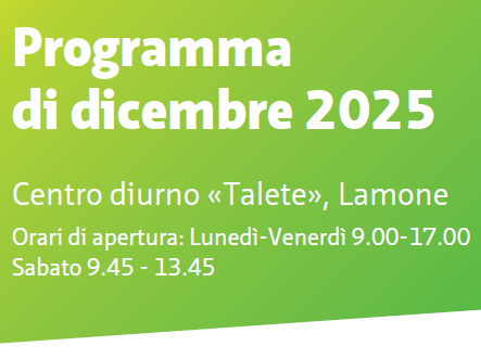 Programma di dicembre + visita mercatino di natale di Lecco