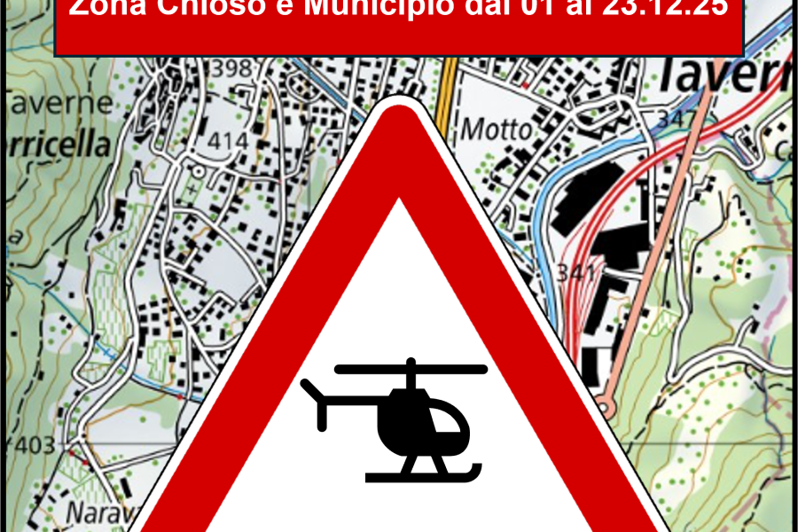 Voli elicottero – Chioso e Via alla Chiesa (Municipio) dal 01 al 23.12.2025