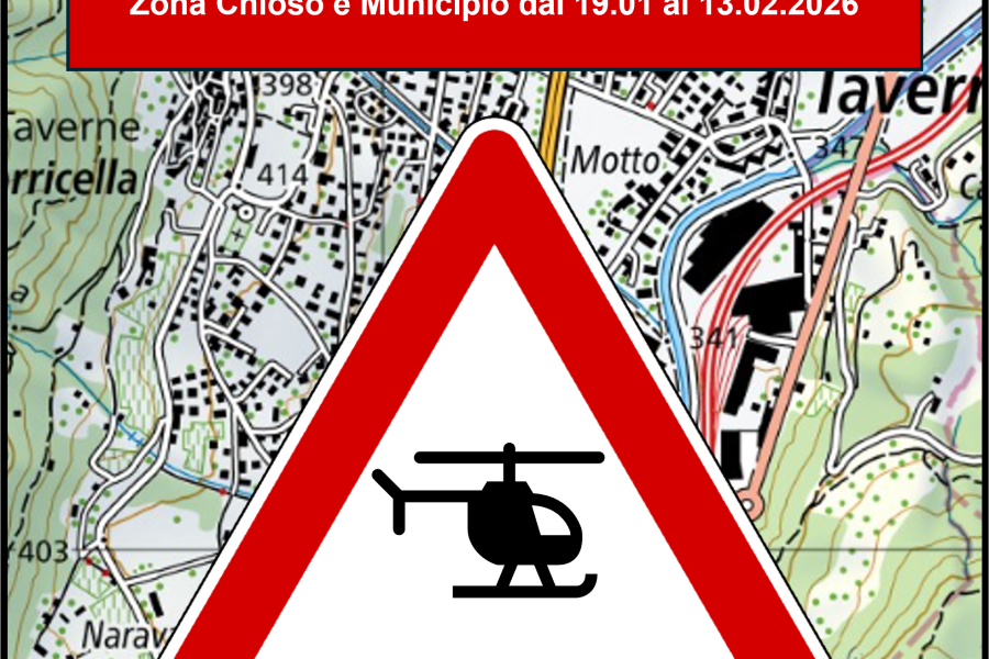 Avviso voli in elicottero