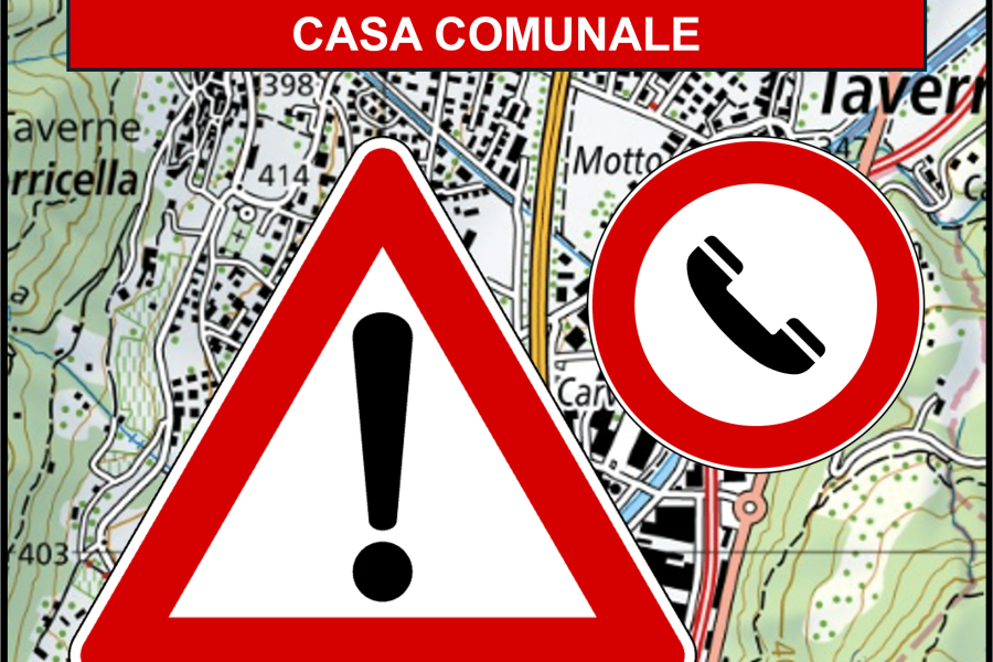 Avviso – linea telefonica guasta Casa comunale