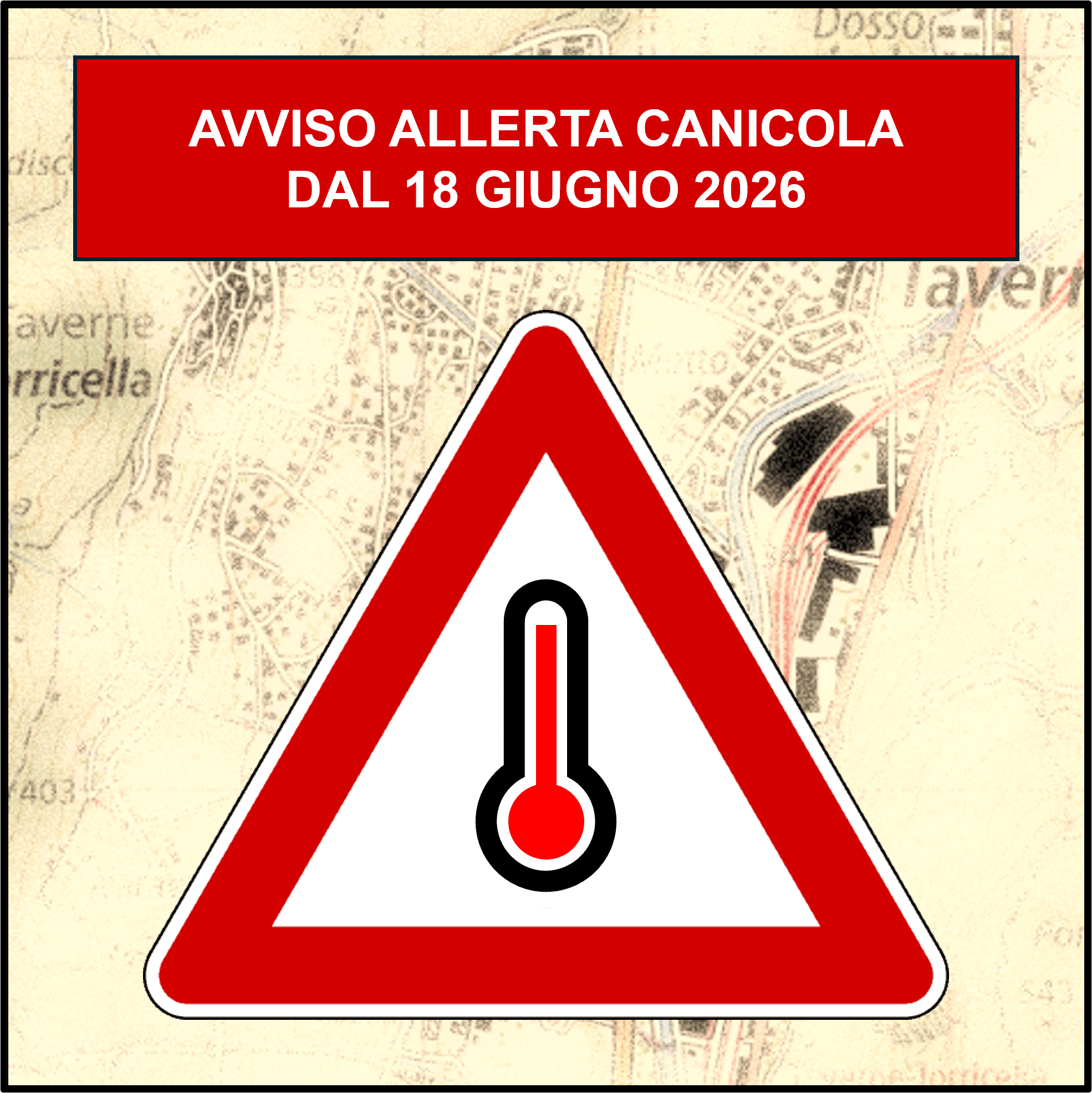 Avviso – Allerta canicola, raccomandazioni e linee guida