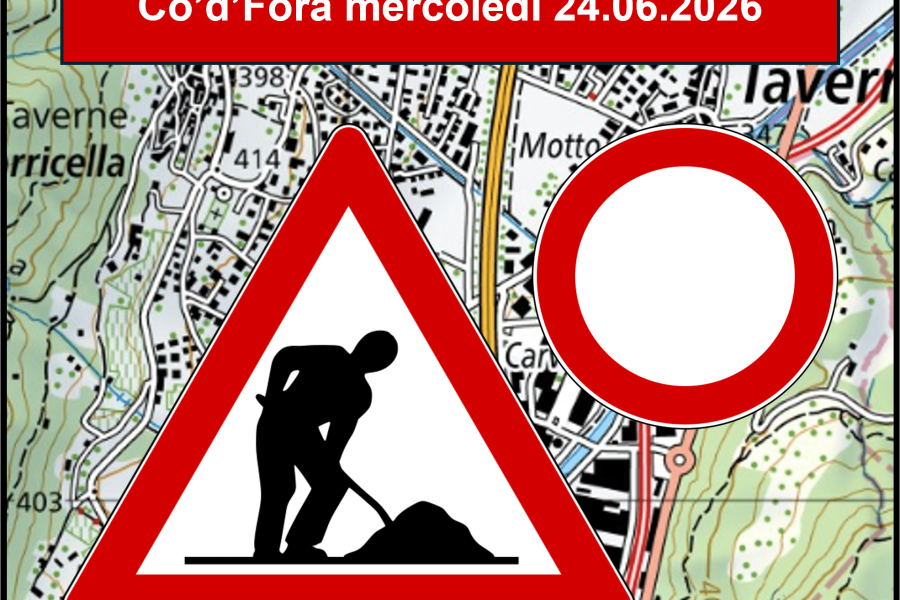Strada sbarrata Co’d’Föra Mercoledì 24.06.2026