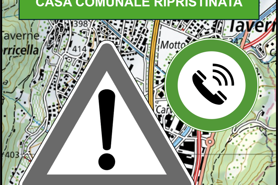 Avviso – linea telefonica casa comunale ripristinata