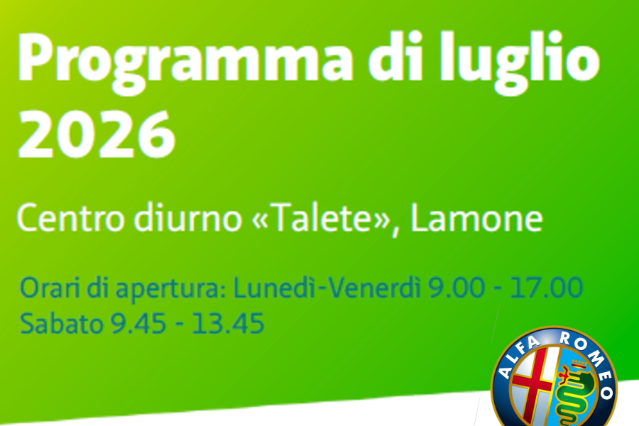 CDSA Lamone – programma centro diurno “Talete” luglio 2026 + visita museo Alfa Romeo