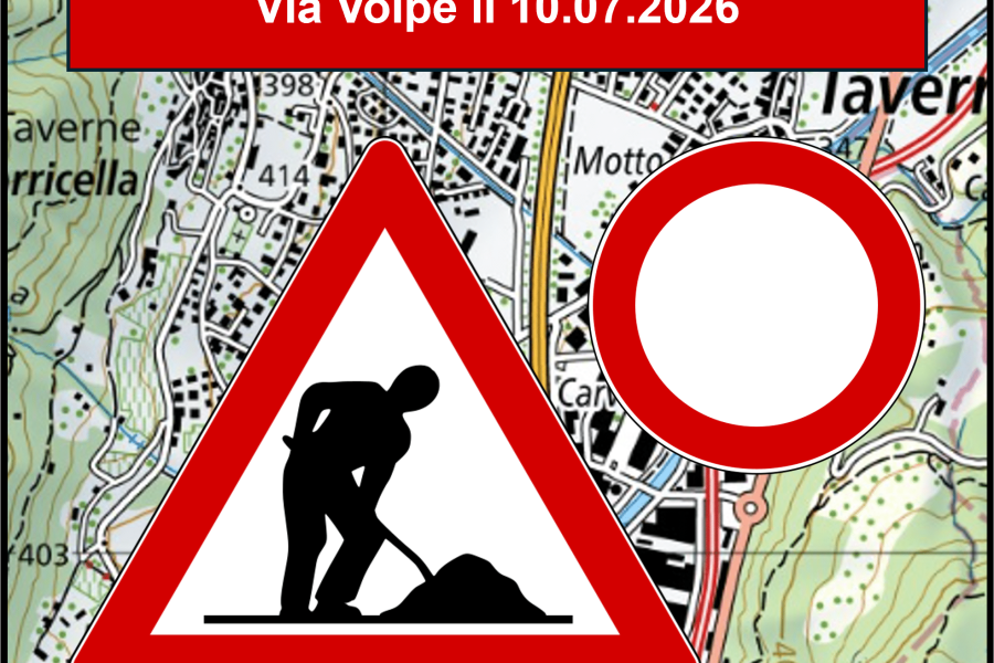 Avviso – strada sbarrata Via Volpe il 10.07.2026