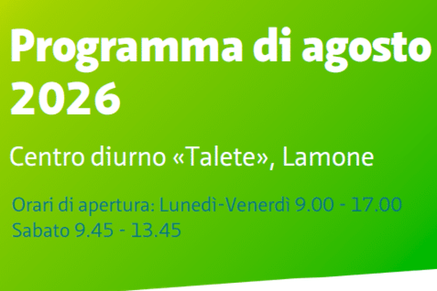 CDSA Lamone – programma centro diurno “Talete” agosto 2026 + visita ai Mulini Vergeletto e apiario a Muzzano