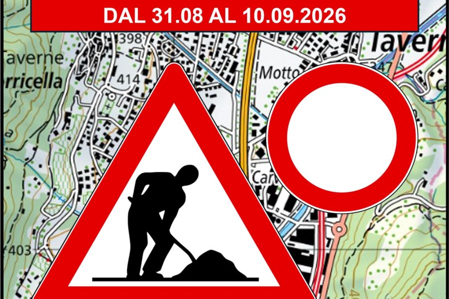 Avviso – Opere di pavimentazione Via Vedeggio dal 31.08 al 10.09.2026